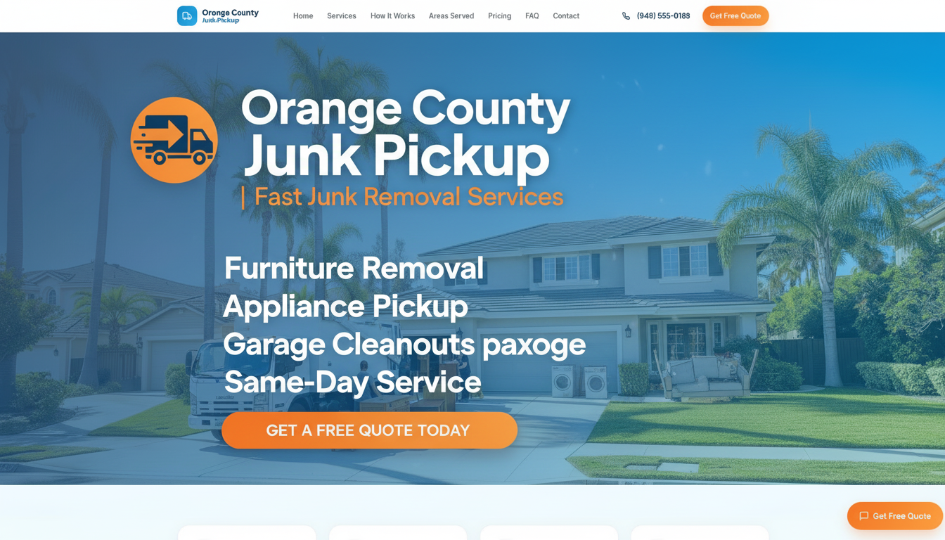 Junk Removal Orange County CA | Same-Day Junk Pickup