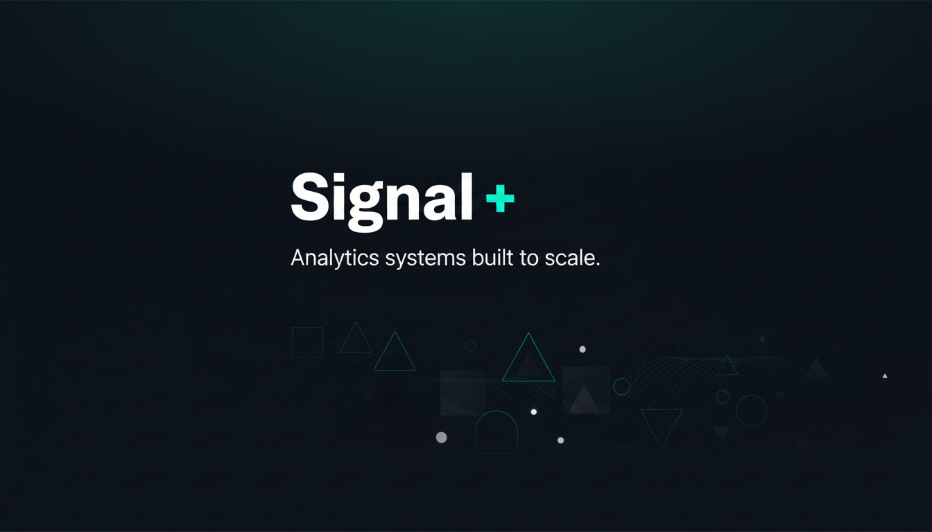 Signal + — Scalable AI & analytics systems