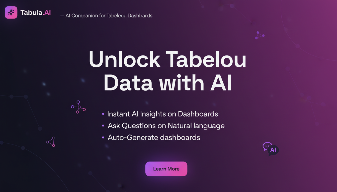 Tabula AI — AI Companion for Tableau Dashboards