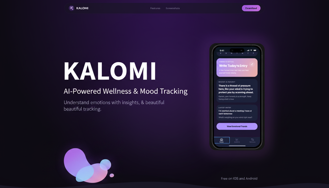 KALOMI - AI-Powered Wellness & Mood Tracking