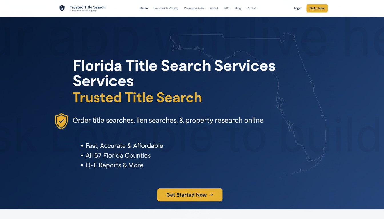 Florida Title Search Services | Trusted Title Search