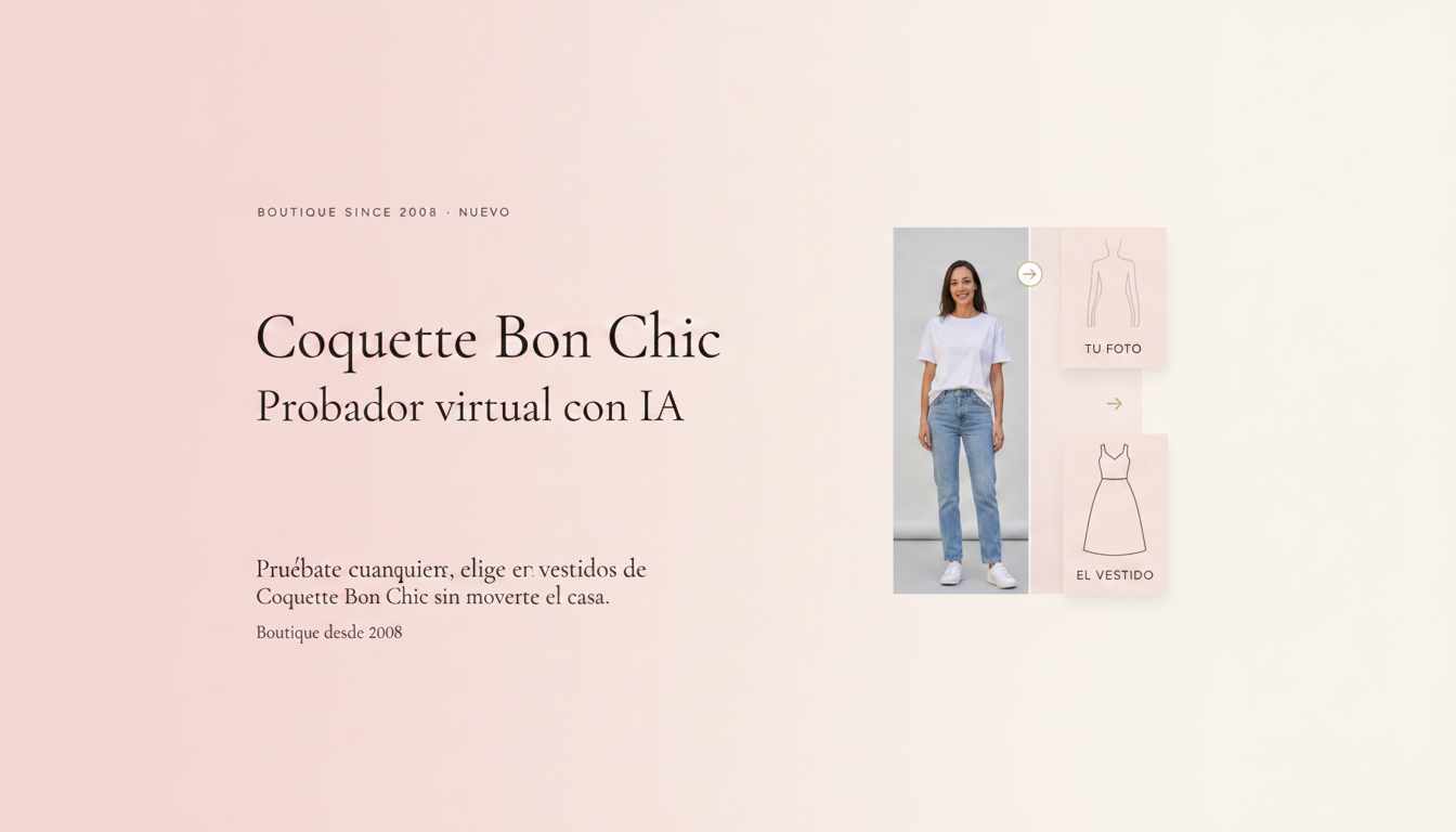 Probador virtual de vestidos con IA · Coquette Bon Chic