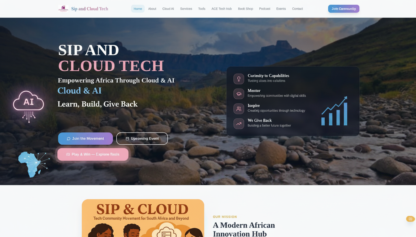 Sip & Cloud Tech — Empowering Africa Through Cloud & AI