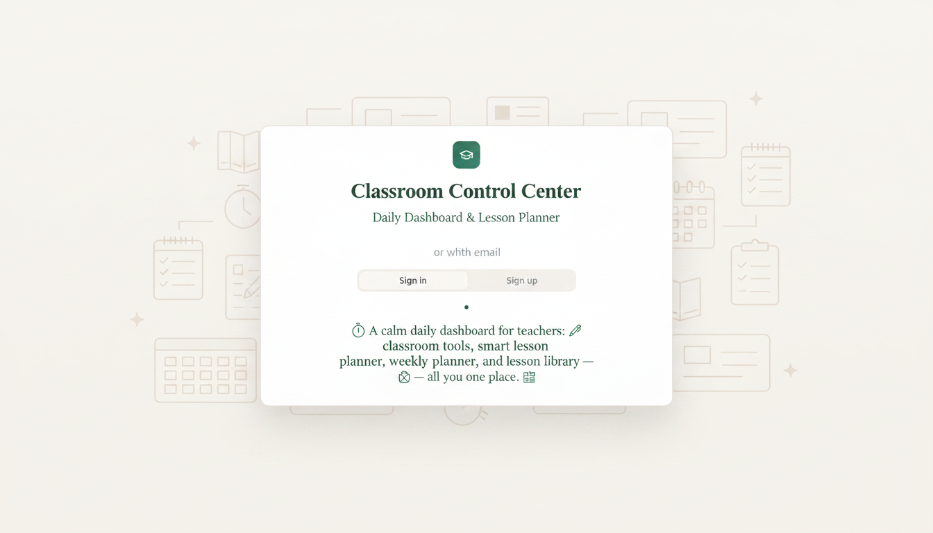 Sign in · Classroom Command