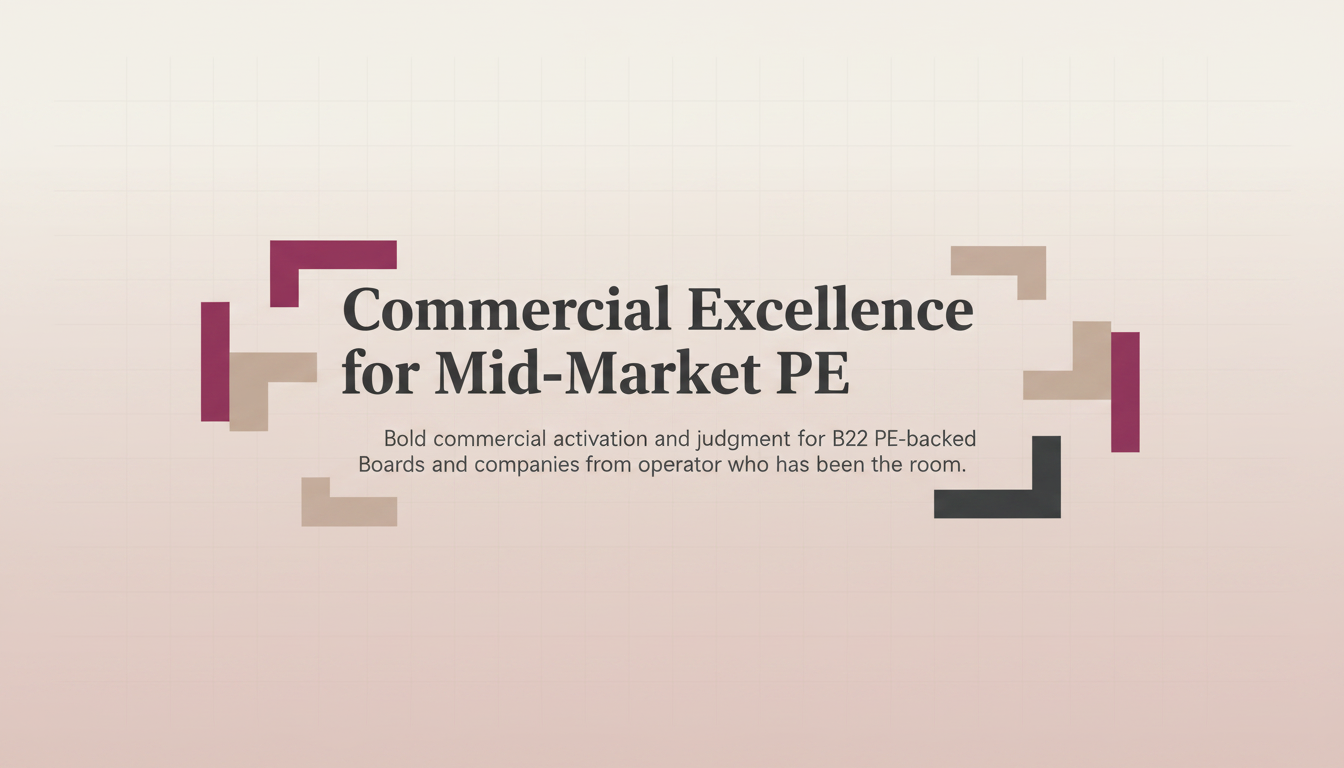 Ready Set Bold — Bold judgment for PE-backed companies.