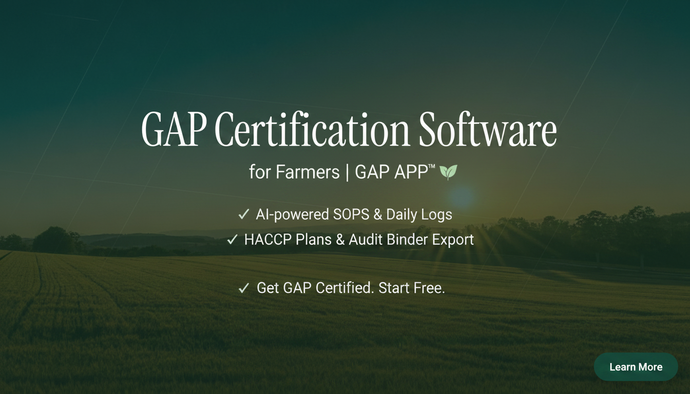 GAP Certification Software for Farmers | GAP APP