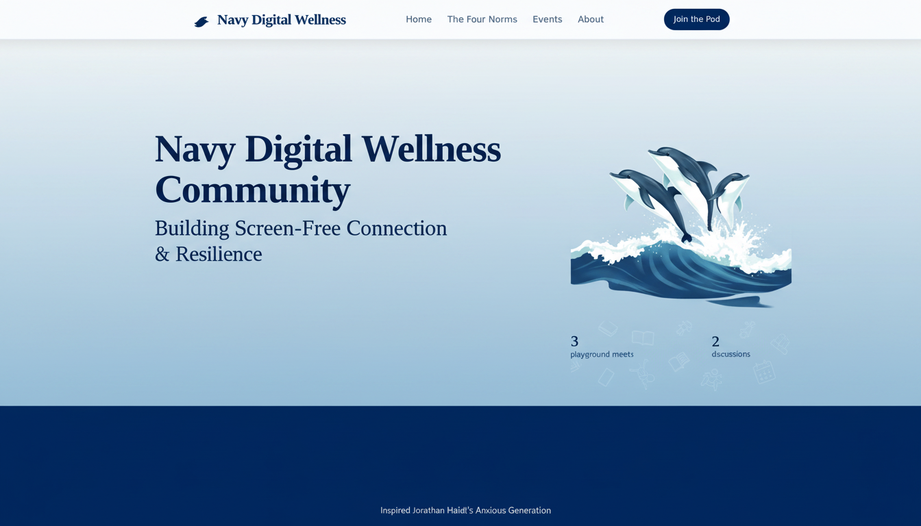 Let Them Play Flyer — Navy Parents for Digital Wellness