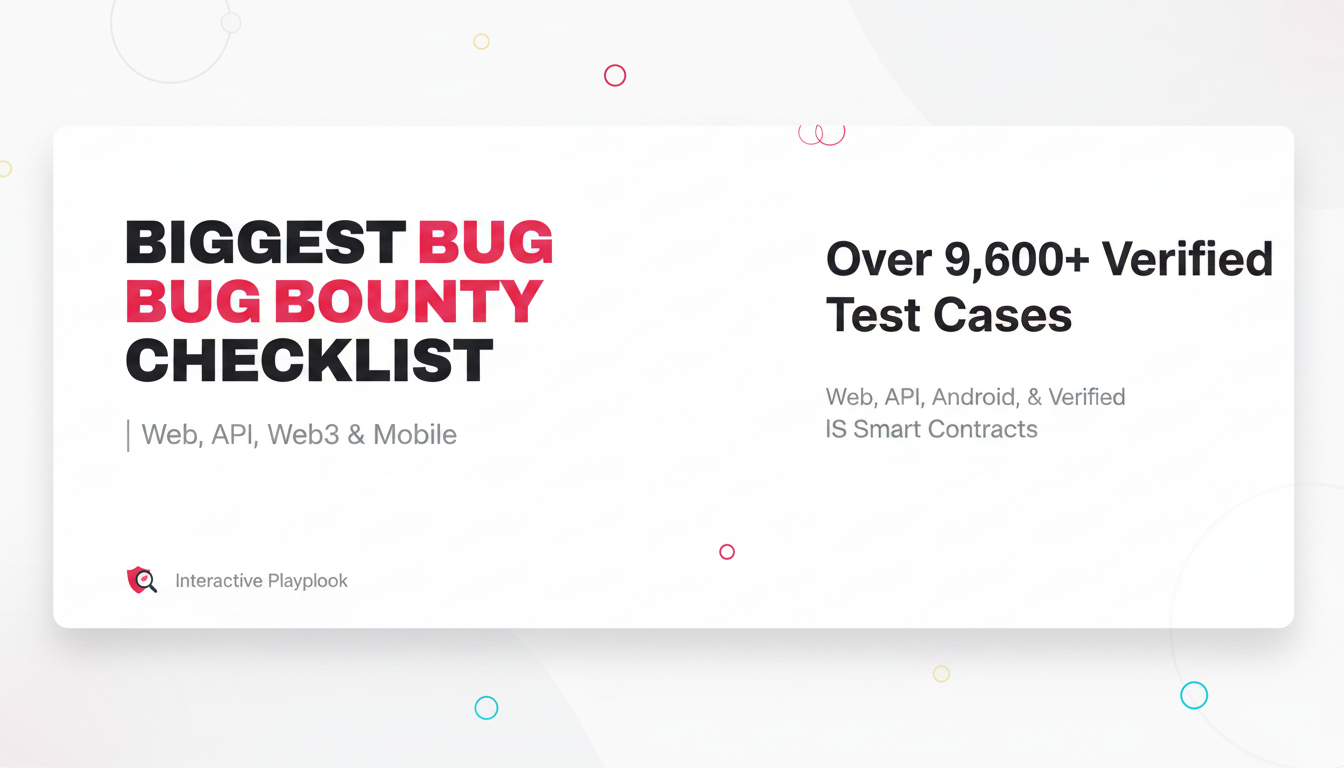 Bug Bounty Checklist — The Complete Security Testing Playbook