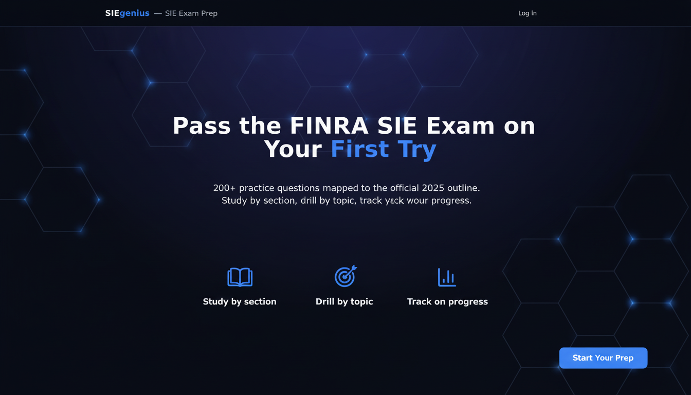 SIEgenius — Pass the FINRA SIE Exam on Your First Try