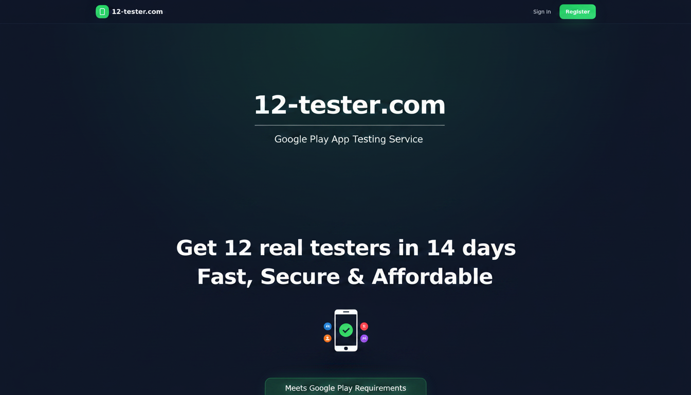 12-tester.com — Google Play App Testing Service