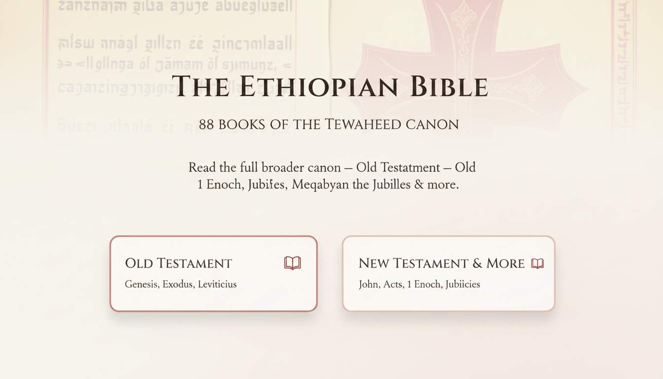 The Ethiopian Bible — 88 Books of the Tewahedo Canon