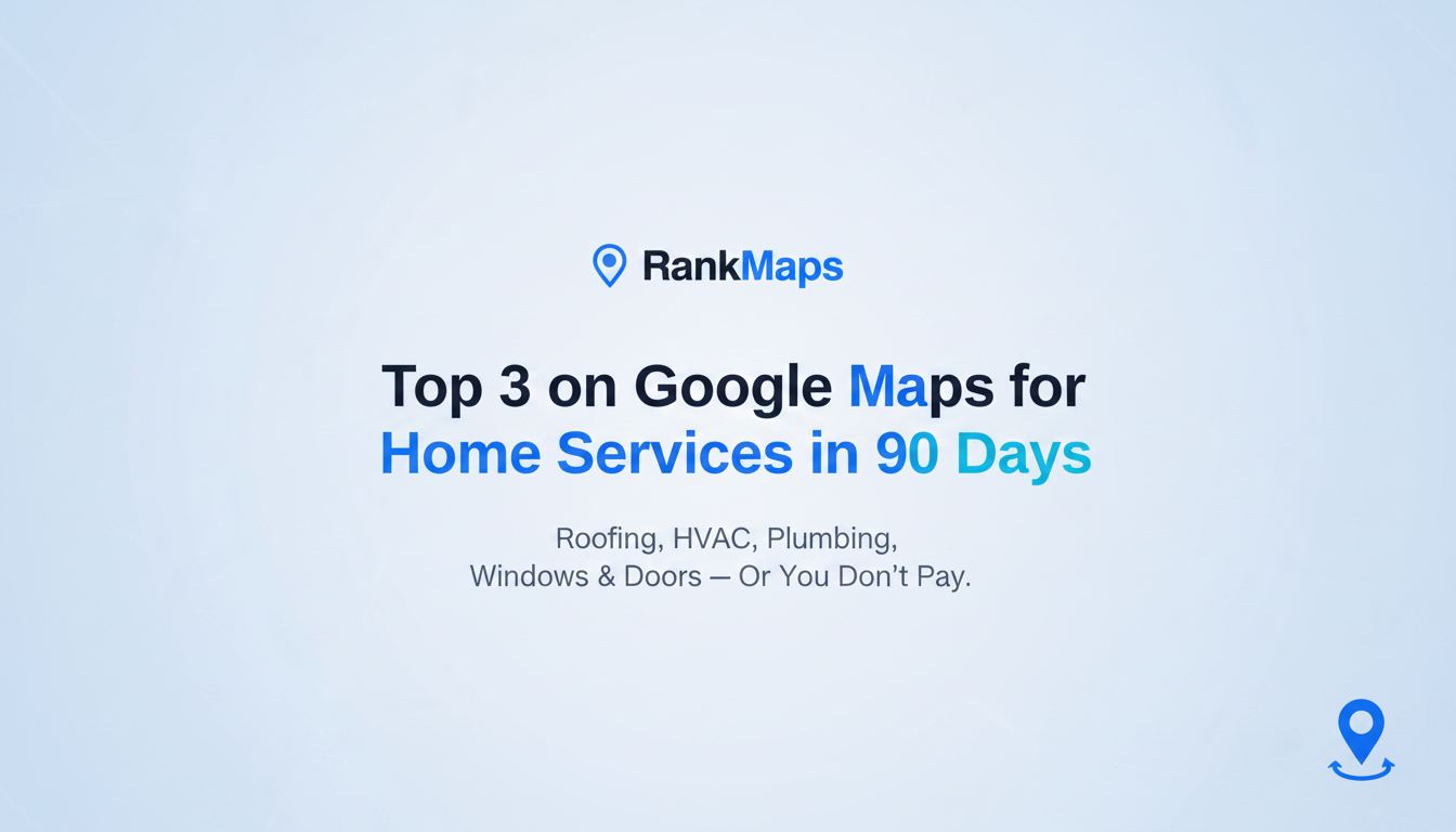 RankMaps — Top 3 on Google Maps for Home Services in 90 Days
