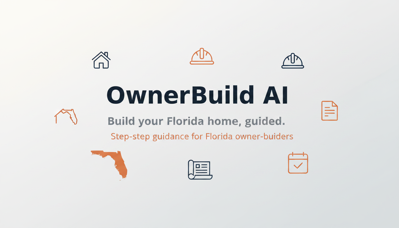 OwnerBuild AI — Build your Florida home, guided.