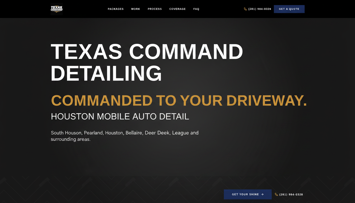 Texas Command Detailing | Houston Mobile Auto Detail