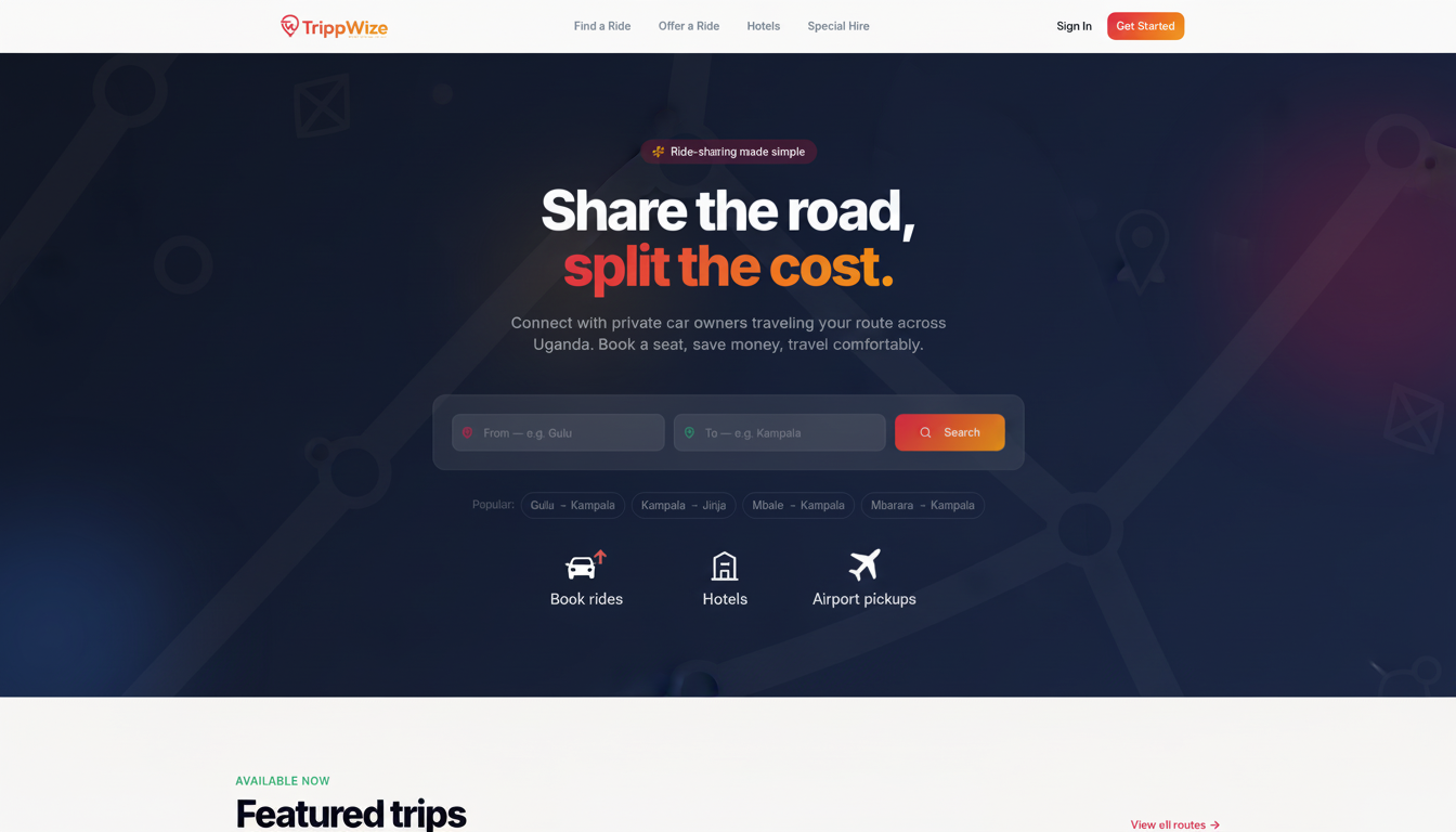 TrippWize : Your trip made easy.Book rides and Hotels