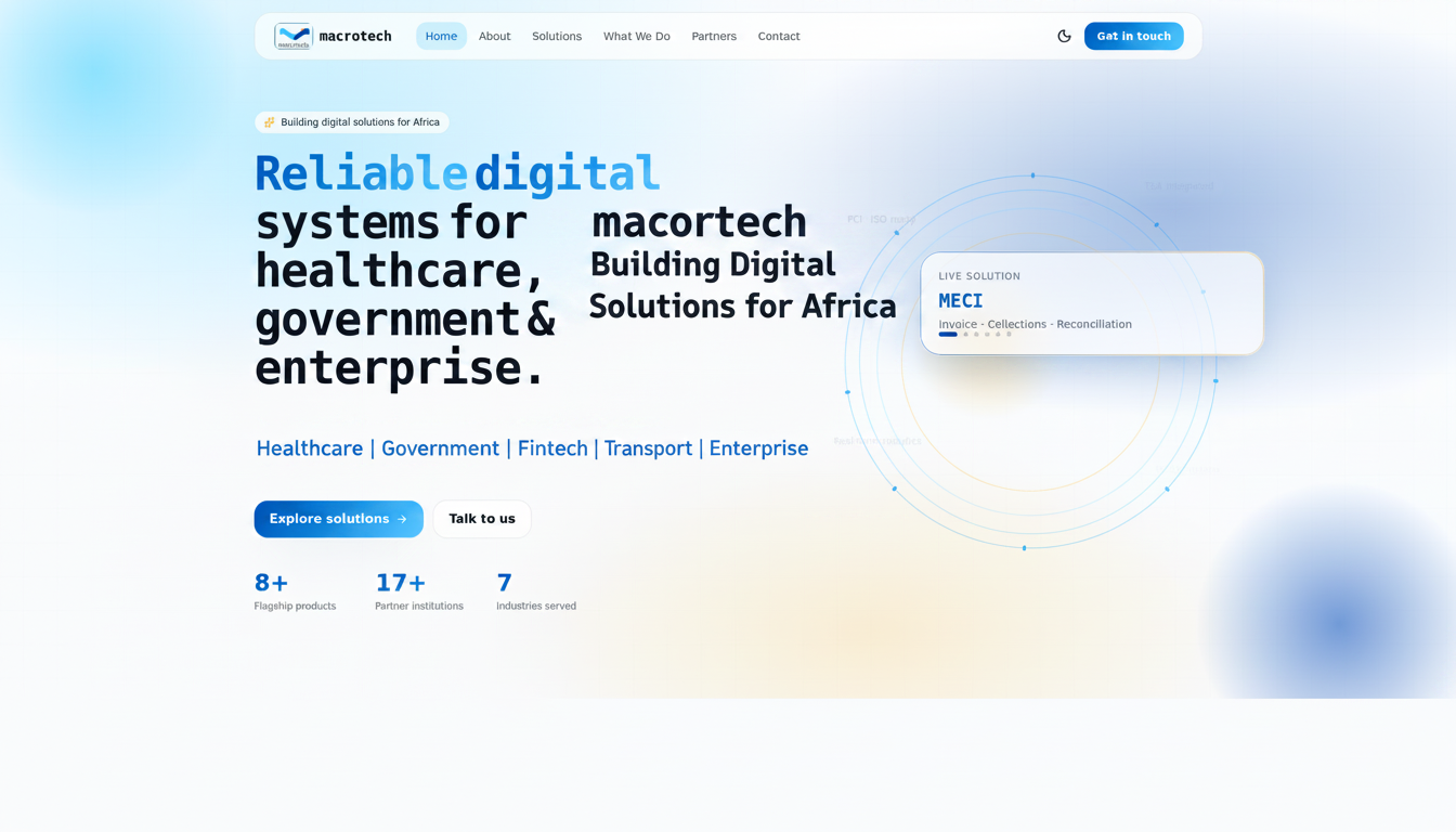 Macrotech — Building Digital Solutions for Africa