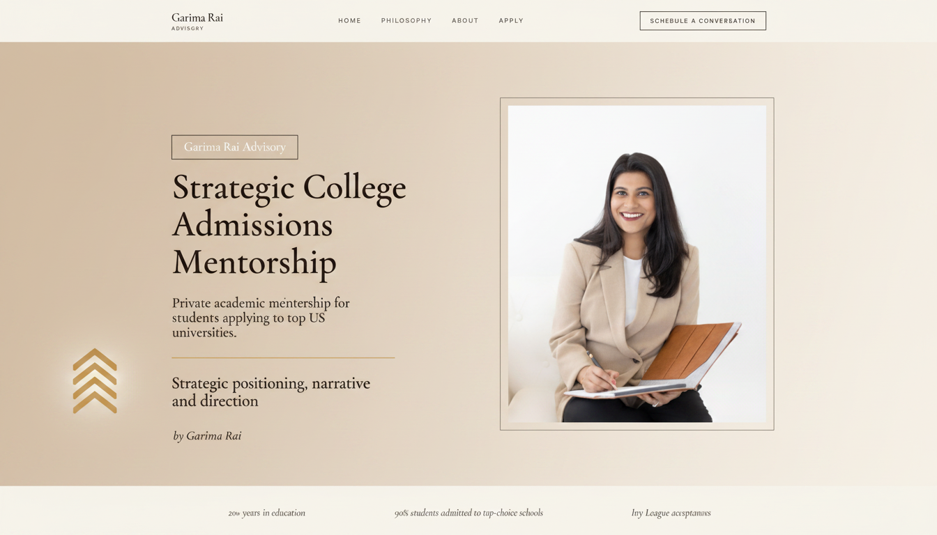 Garima Rai Advisory — Strategic Student Positioning