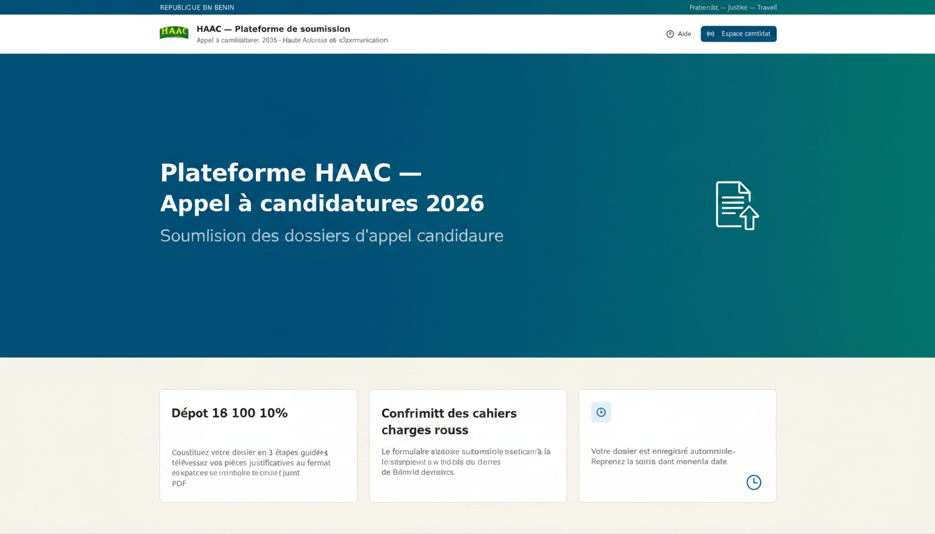 Cahiers des charges par catégorie — HAAC Bénin