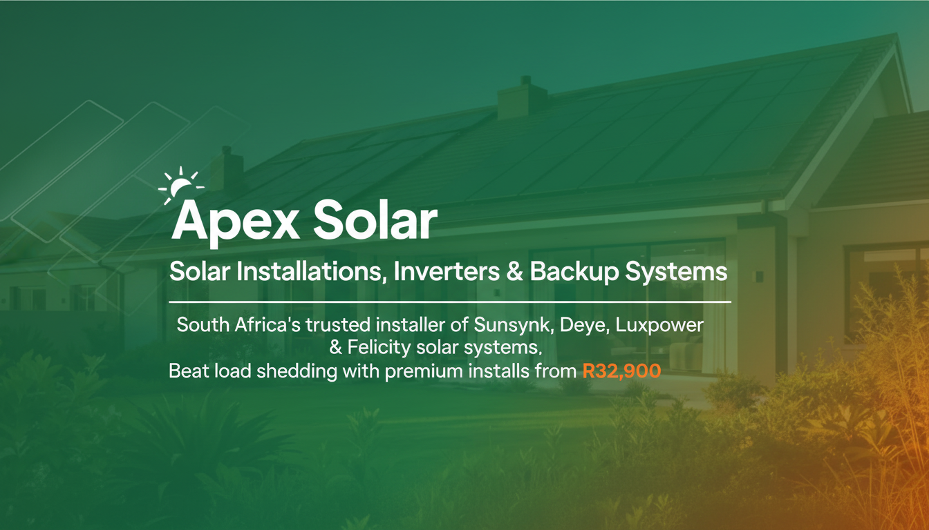 Apex Solar | Solar Installations, Inverters & Backup Systems in South ...