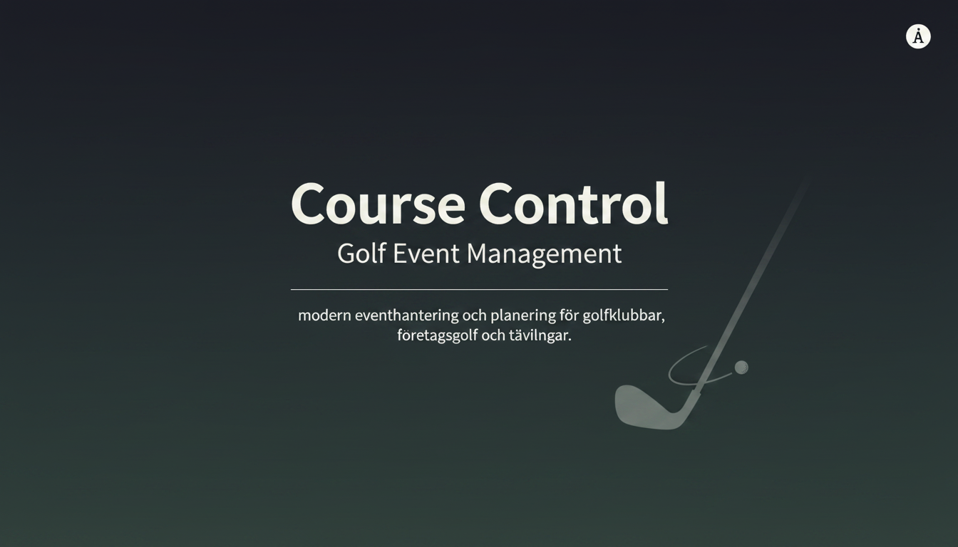 Course Control – Golf Event Management