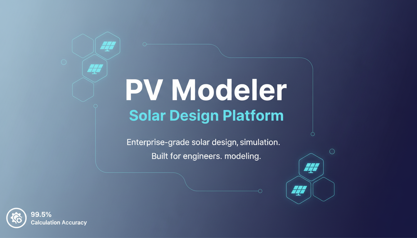 PV Modeler — Solar Design & Simulation Platform