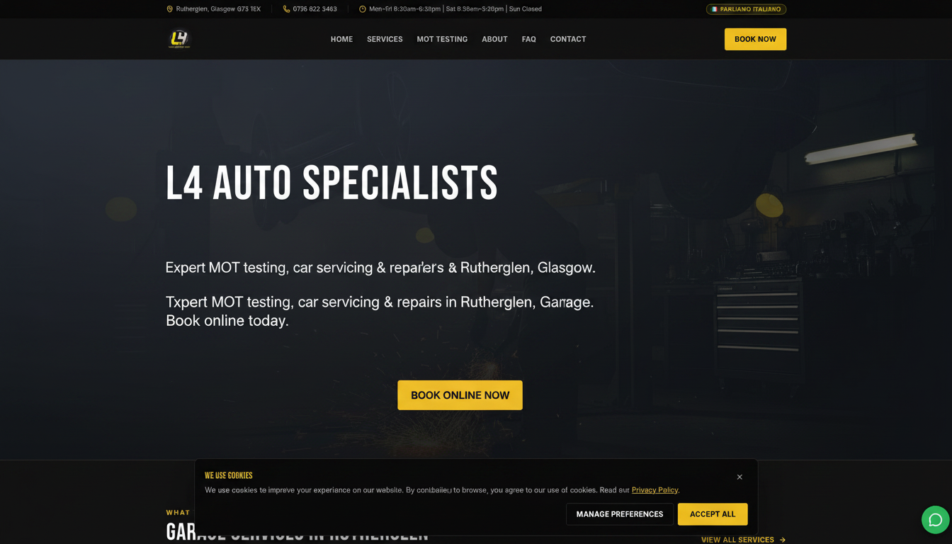 L4 Autos — Car Garage & MOT Testing, Rutherglen