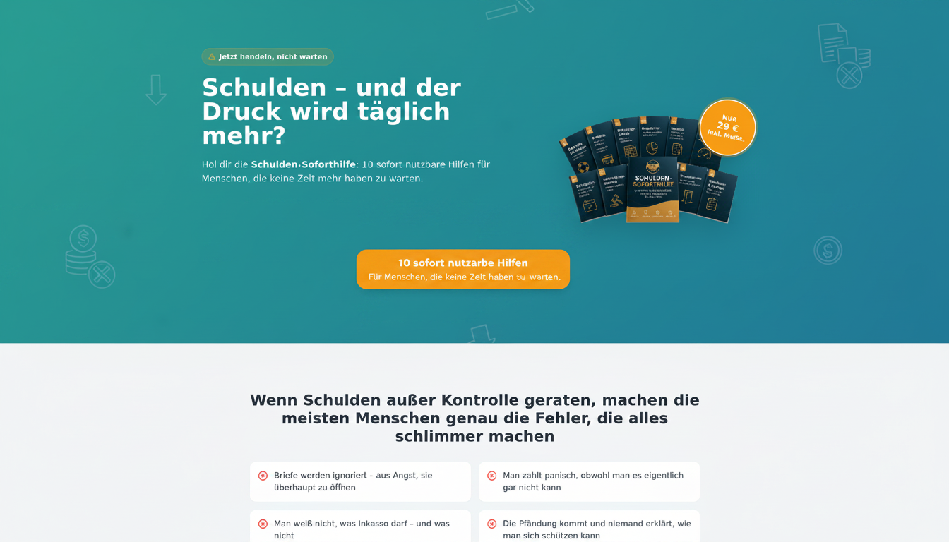 Schulden Soforthilfe