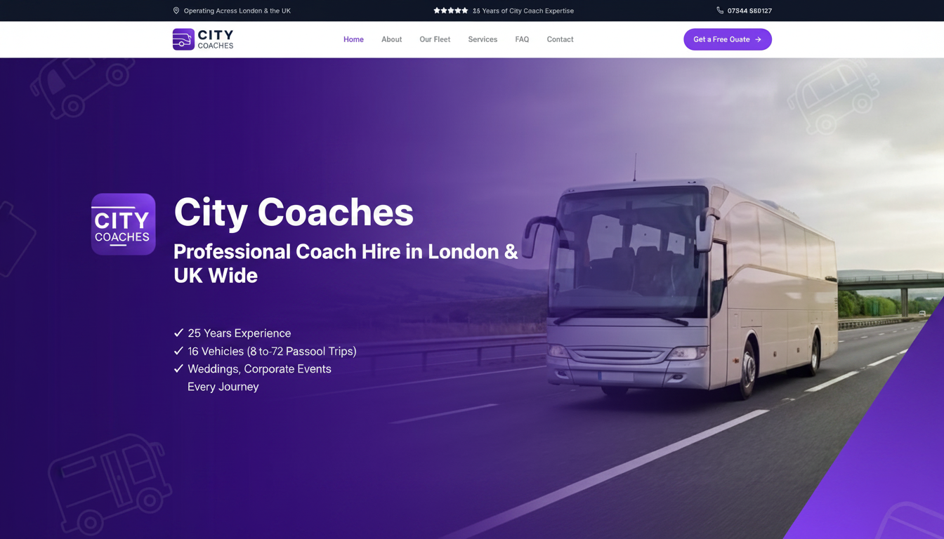 City Coaches — Professional Coach Hire in UK Wide