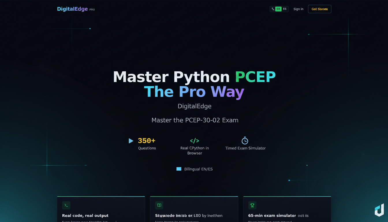 Python PCEP Pro — Pass the PCEP-30-02 Exam | DigitalEdge Pro