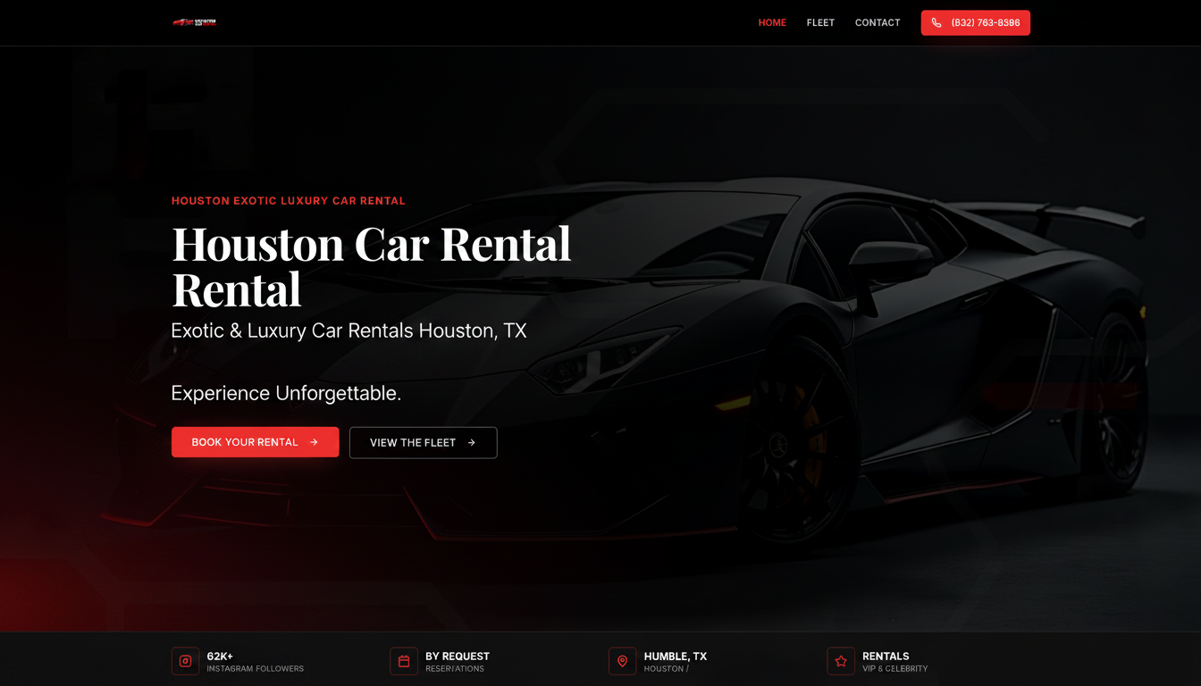 Houston Car Rental | Exotic & Luxury Car Rentals Houston, TX