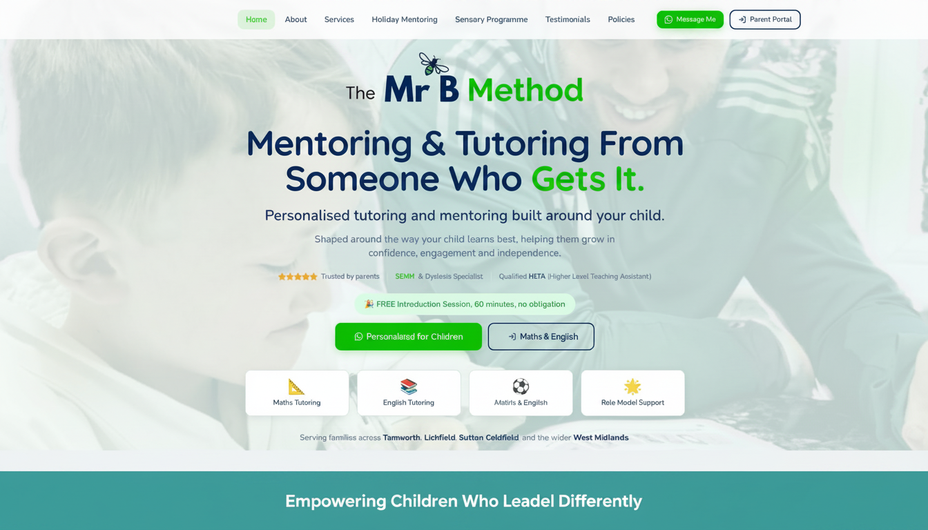 The Mr B Method | Mr B Mentor & Tutor — Birmingham, Sutton Coldfield ...