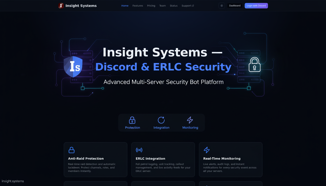 Insight Systems — Discord & ERLC Security Bot