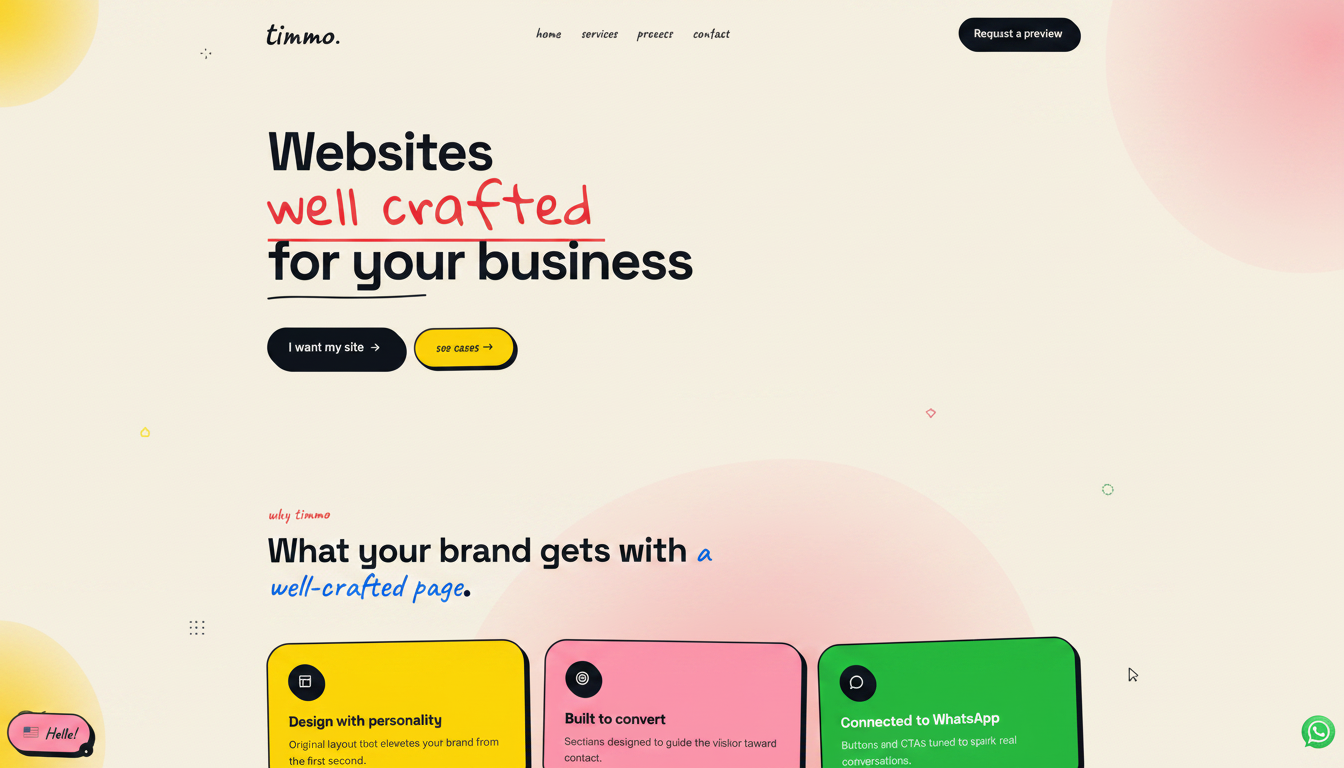 Timmo | Sites e Landing Pages Profissionais