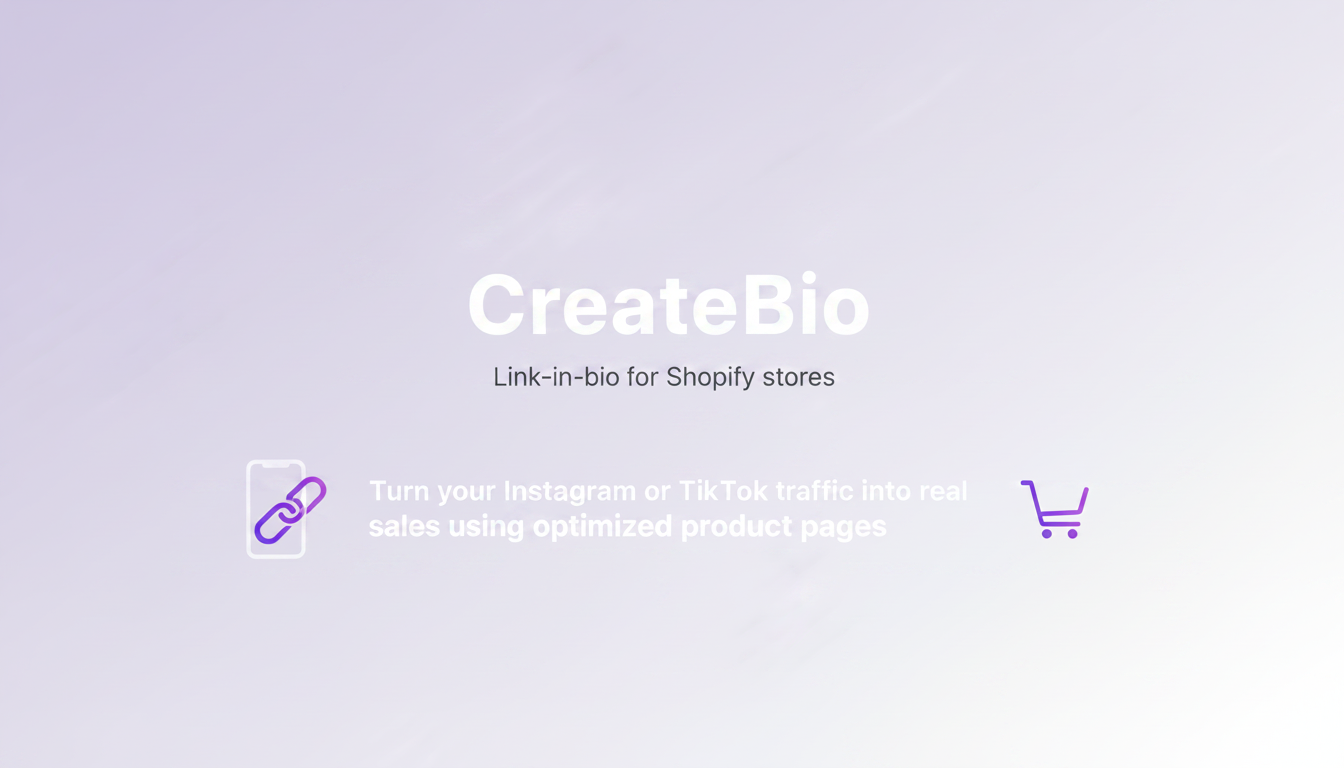 Sign in to CreateBio — Link-in-bio for Shopify