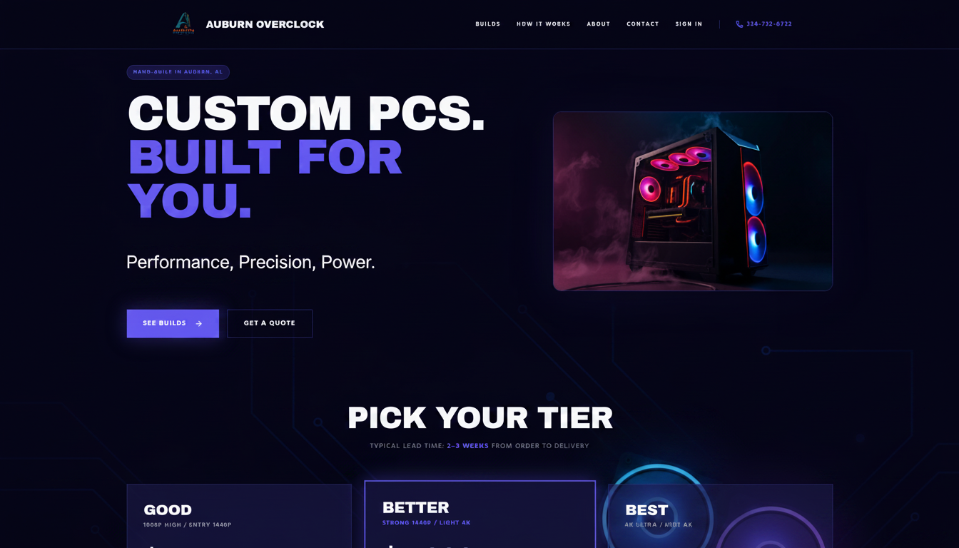 Auburn Overclock — Local PC Repair, IT Help & Custom PCs in Auburn, AL