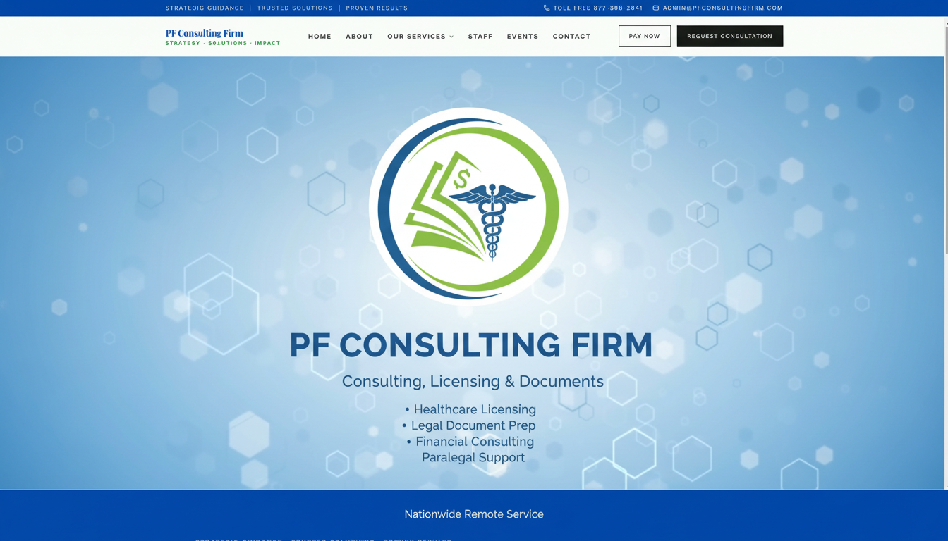 PF Consulting Firm | Healthcare, Legal | PF Consulting Firm