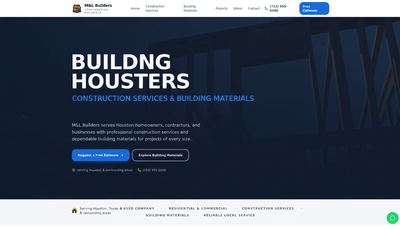 M&L Builders | Construction Services & Building Materials in Houston