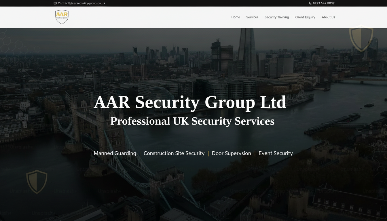AAR Security Group Ltd | Professional UK Security Services
