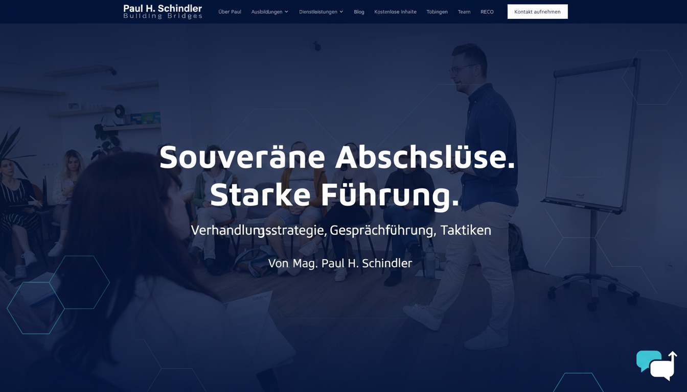 Mag. Paul H. Schindler, Mediation, Konflikt- und Verhandlungskompetenz