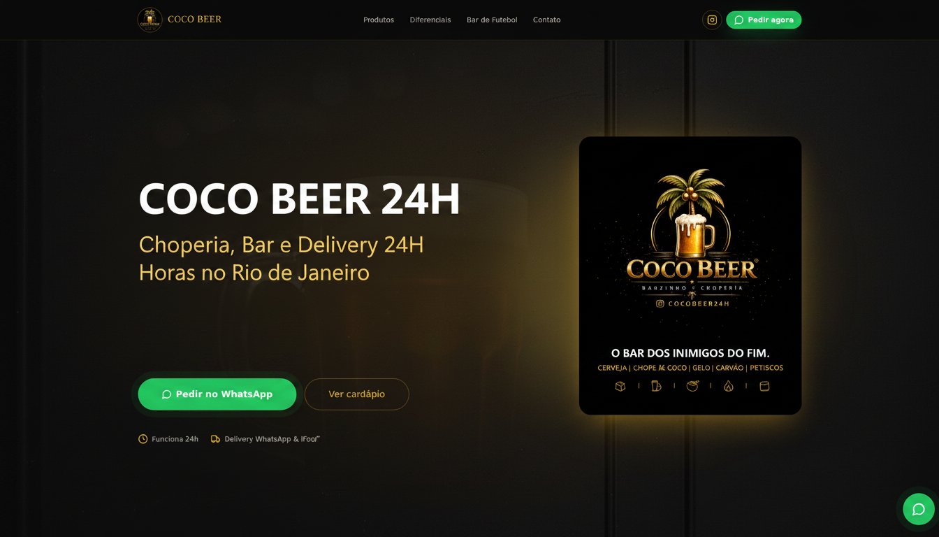 Coco Beer 24h | Bar, Choperia e Delivery 24h em Seropédica - KM40