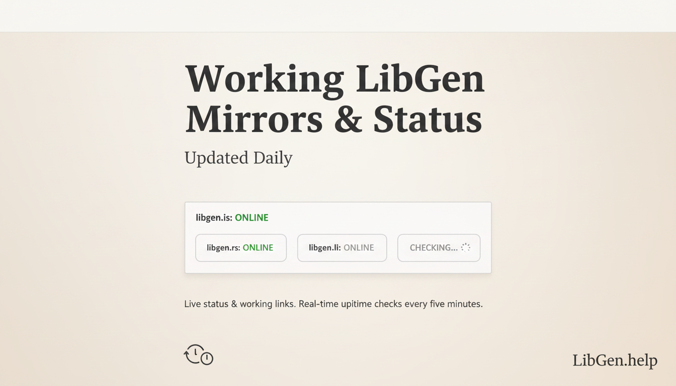 LibGen Mirror Uptime Monitor — Live Status Dashboard