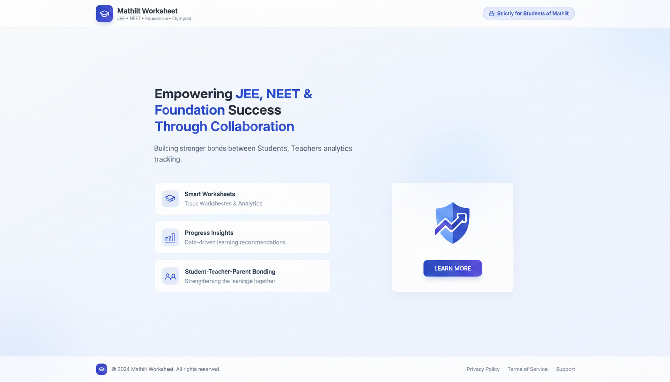 Mathiit Staff Login | JEE • NEET • Foundation