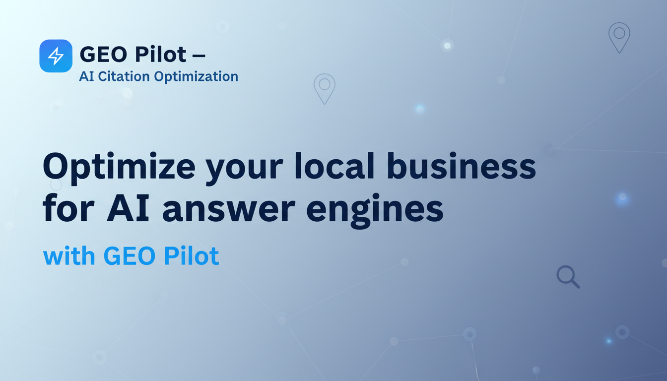 GEO Pilot — AI Citation Optimization