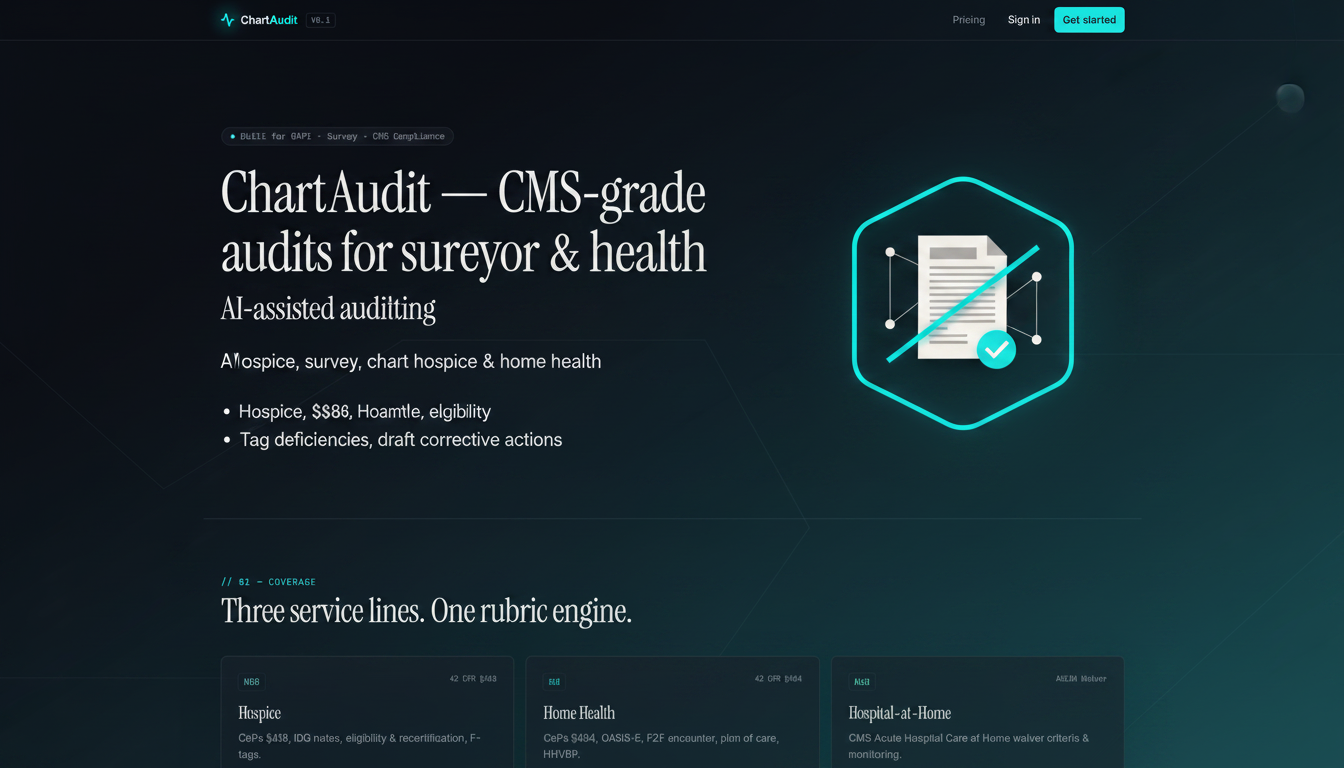 ChartAudit — CMS-grade chart audits for hospice & home health