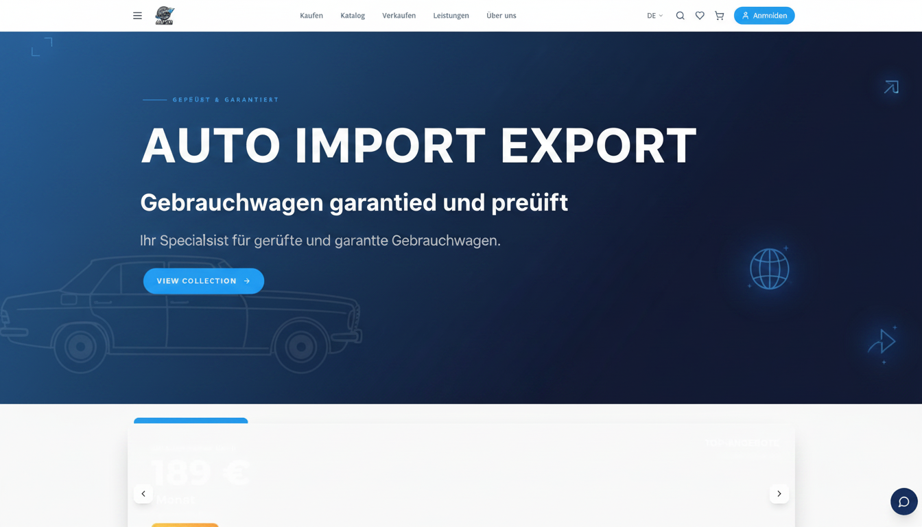 AUTO IMPORT EXPORT — Gebrauchtwagen garantiert und geprüft