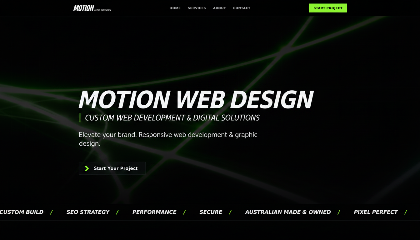 Custom Web Design Australia — Motion Web Design