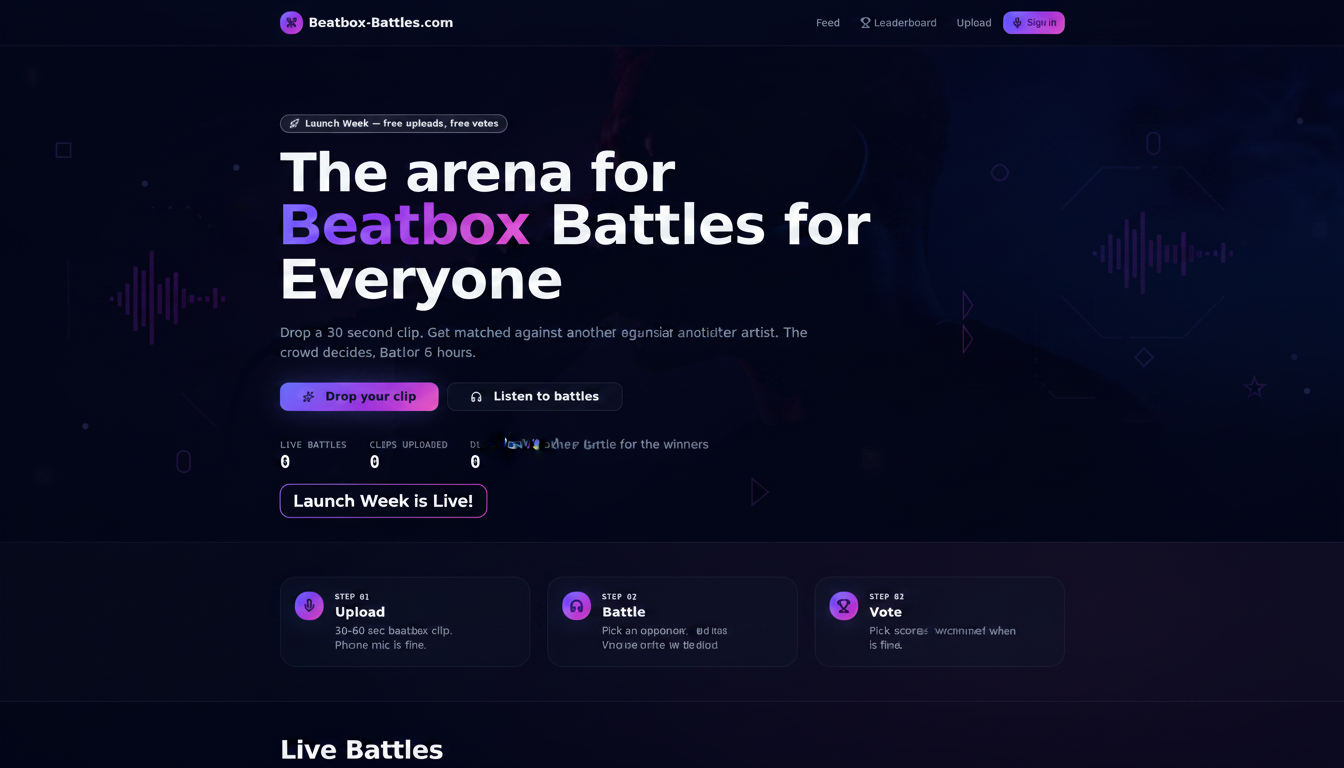 Tournaments — Bracket Beatbox Competitions on Beatboxstars