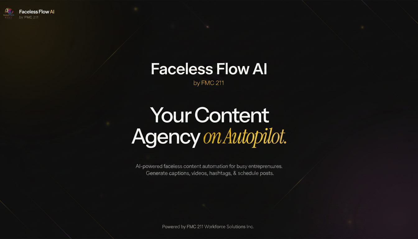 Faceless Flow AI — Your AI Content Agency on Autopilot