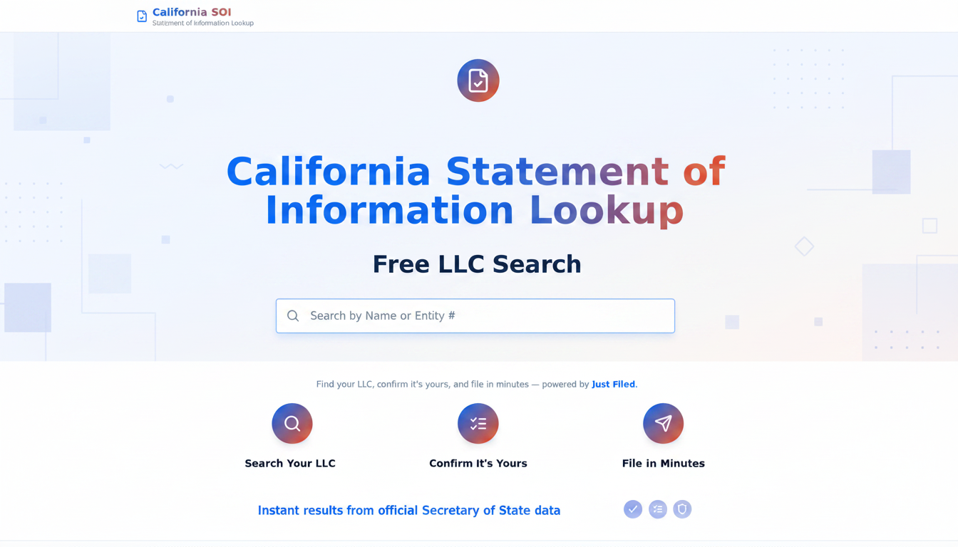 California Statement of Information Lookup | California SOI