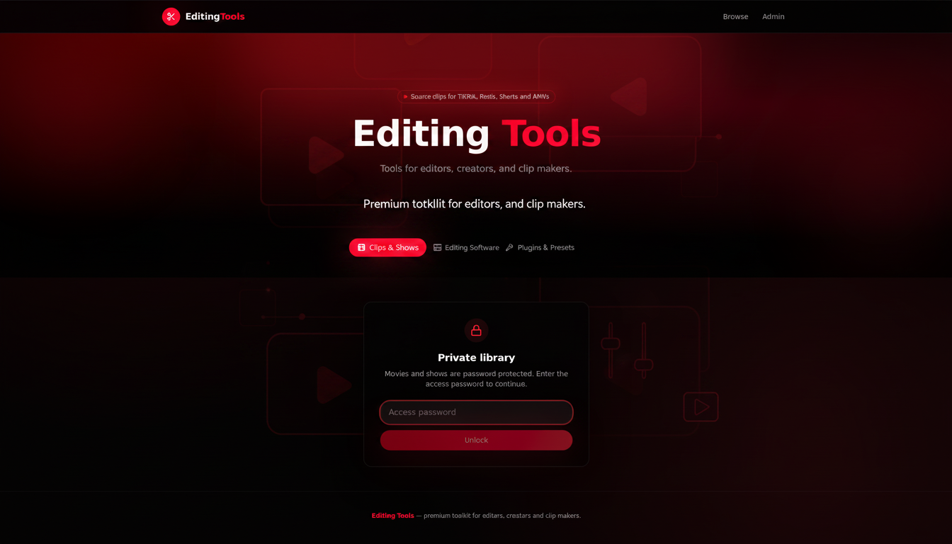 Editing Tools — Software, Plugins, Presets & Character Scenepacks